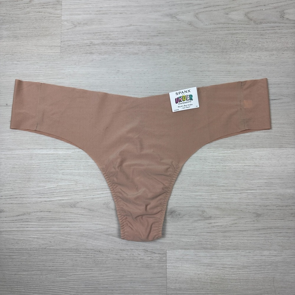 Spanx Understatements Perforated Thong Size 2X Nude Naked 2.0 40040R